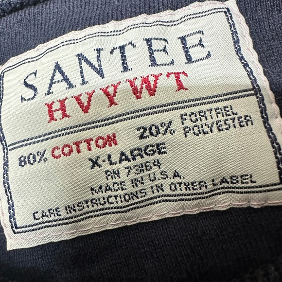 Vintage Santee Alaska Embroidered Crewneck Sweatshirt XL Navy Blue Red Spellout - Picture 5 of 7